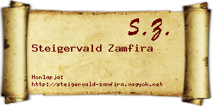 Steigervald Zamfira névjegykártya